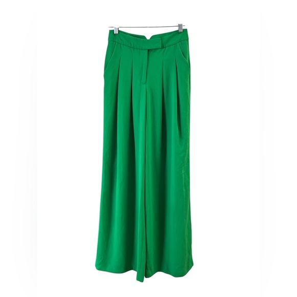 Karen Millen green wide leg tailored trouser pants - Picture 2 of 8